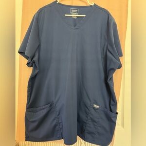 Cherokee Workwear Revolution Navy Blue Scrub Top